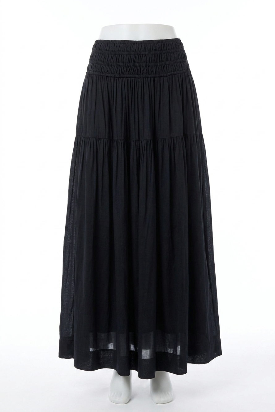 NEW ELAN rory maxi skirt in black